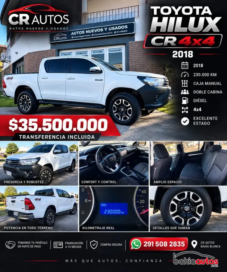 Toyota Hilux 2018 usado en Bahía Blanca - foto 2