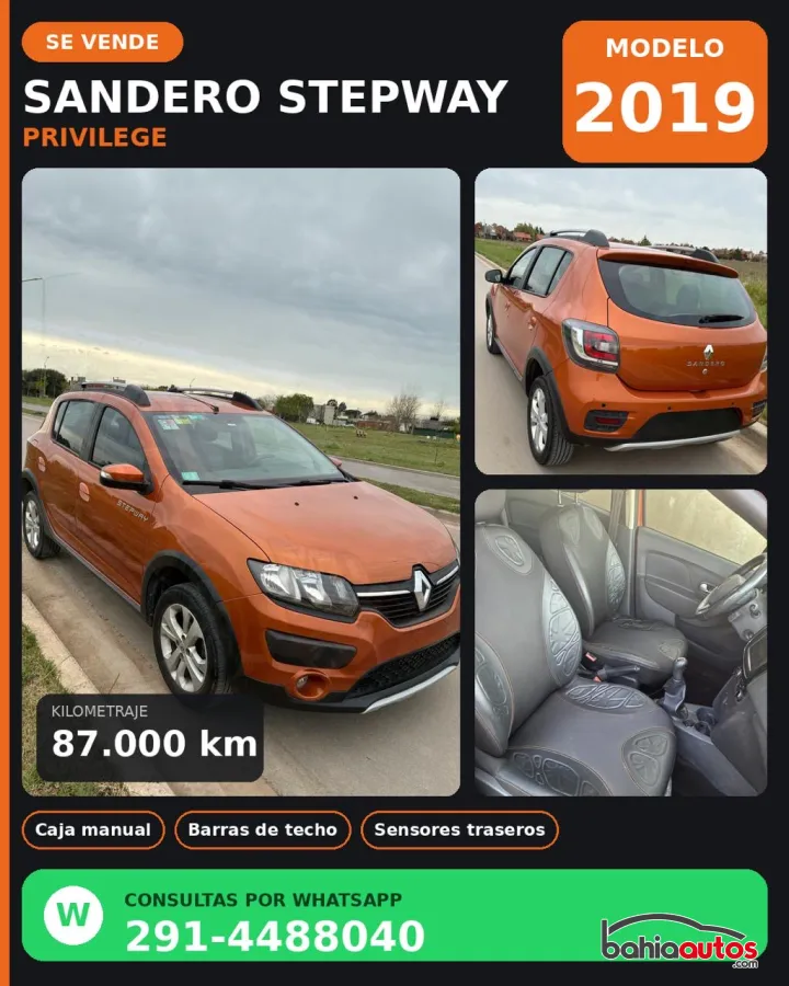 Renault Sandero Stepway 2019 usado en Bahía Blanca - foto 1