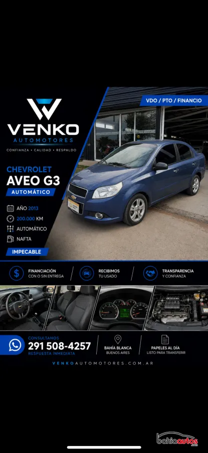 Chevrolet Aveo 2013 usado en Bahía Blanca - foto 8
