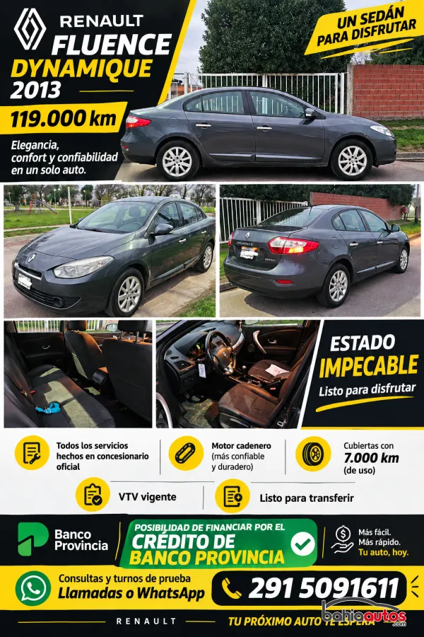 Renault Fluence 2013 usado en Bahía Blanca - foto 1