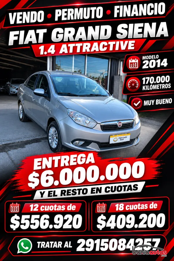 Fiat Siena 2014 usado en Bahía Blanca - foto 3
