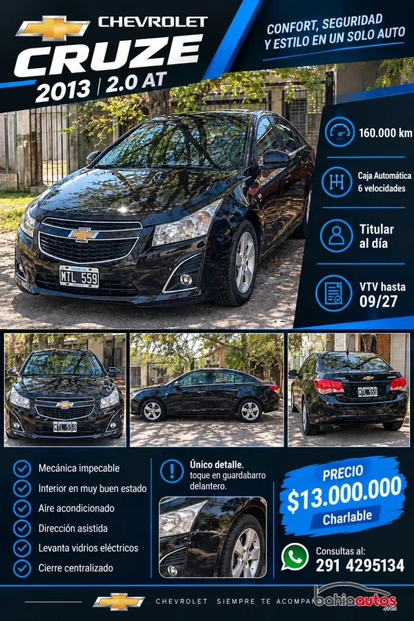 Chevrolet Cruze 2013 usado en Bahía Blanca - foto 1